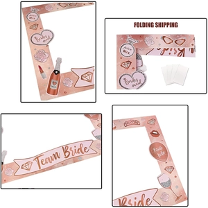 Cadre photo doré rose pour enterrement de vie de jeune fille avec design pailleté