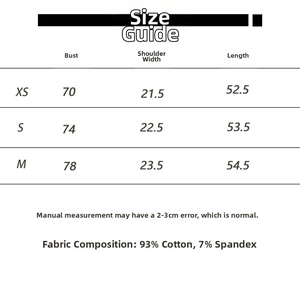 Detailed size guide and fabric composition for athletic slimming tank top in white