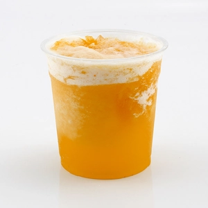 Thickened transparent plastic cold drink cup with lid for iced coffee and mango smoothies
