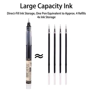 Stylo roller à encre directe avec 4 fois plus d'encre que les recharges classiques