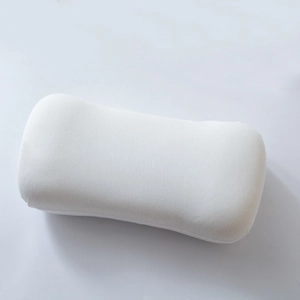 Ergonomic white memory foam lumbar pillow for office chairs and car seat support
