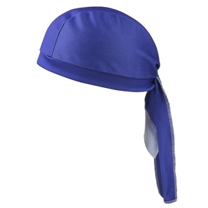 Detail des marineblauen, atmungsaktiven Mesh-Gewebes am Sport-Bandana mit Saugfunktion