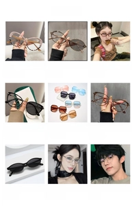 Collage of 2025 trendy oval sunglasses featuring chic star temple details for women