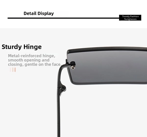 Close-up of reinforced metal hinges on vintage square frame anti-blue light glasses