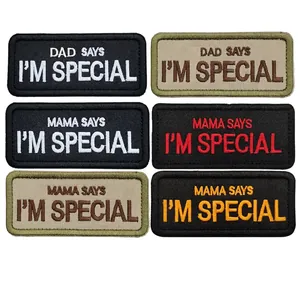 Embroidered Patch Slogan Mama Says Im Special Morale Tactical Badge With Hook And Loop Backing For Backpack Apparel
