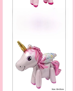 Détails de taille pour ballons licorne 4D en aluminium modèles 39x57cm et 50x55cm