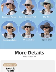 Collage de chapeaux de soleil en soie glacée pour femmes avec trou pour queue de cheval