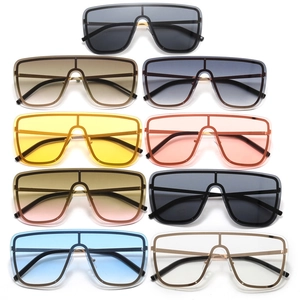 Oversized one-piece wrap sunglasses for men and women in various fashion colors