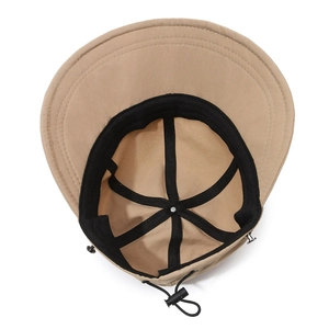 Outdoor sun bucket hat with adjustable chin strap and breathable inner lining details