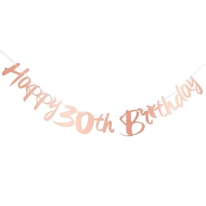Happy Birthday Banner For Milestone Ages Glitter Mirror Paper Garland Party Hanging Decoration For Birthday Celebration