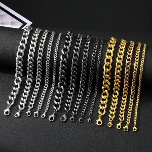 Cuban Link Chain Bracelet For Men Stainless Steel Hip Hop Minimalist Jewelry Versatile Accessory Masculine Style