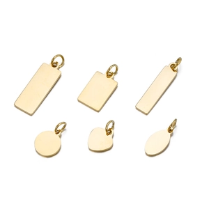 Pendentifs en acier titane doré aux formes géométriques pour création de bijoux DIY