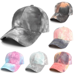 Casquette De Baseball En Coton Tie-Dye Protection Solaire Extérieure Mode Décontractée Chapeau À Boucle Réglable