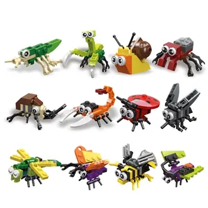Insect Building Blocks ABS Plastic Small Particles Educational Creative DIY Toy Kids Gift