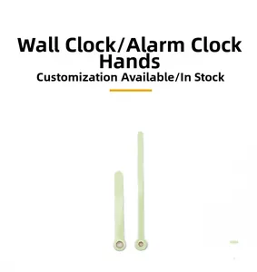 Detailed view of luminous green metal clock hands set for wall clock repair parts