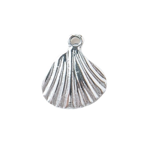Minimalist shell-shaped silver pendant for DIY jewelry necklace and bracelet