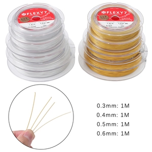Detail of nylon coated stainless steel wire for jewelry making in various sizes