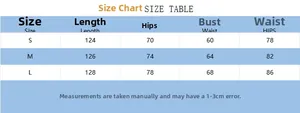 Detailed size chart for the summer floral U-neck backless maxi dress with bodycon fit