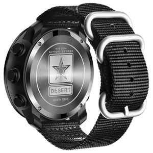 North Edge outdoor sports watch with 50m waterproof metal back and nylon strap