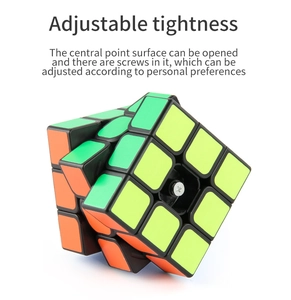 Detail view of the 3x3 speed cube showing internal screw for adjustable tension