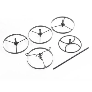 Rotating black metal jewelry stand components for earring display and organization