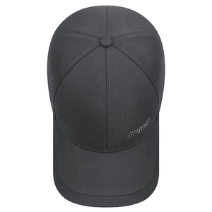 Casquette de baseball gris foncé avec broderie 3D SPORT et tissu sergé structuré