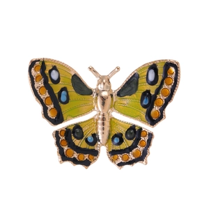 Fashion Zinc Alloy Enamel Butterfly Brooch For Women Colorful Rhinestone Animal Corsage Scarf Pin Jewelry Accessories Gift