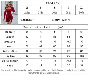 Detailed size chart for the square neck velvet A-line dress with leg-of-mutton sleeves