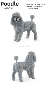 Detailed view of gray Poodle model with dimensions 12x4.5x12cm and weight 237G