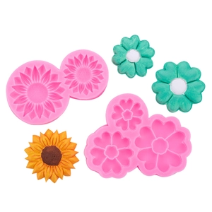 Silikonformen für Sonnenblumen und Gänseblümchen für DIY Kuchen und Kerzen