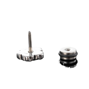 Polished stainless steel flower and star stud earrings with secure screw back closure