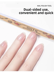 Detail of washable 100 grit double-sided nail file showing the durable abrasive texture