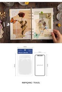 Details von PET-Vintage-Flaschenaufklebern für Scrapbooking mit matter Textur