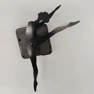 Kit d'aiguilles d'horloge ballerine avec mécanisme à quartz noir pour décoration murale DIY