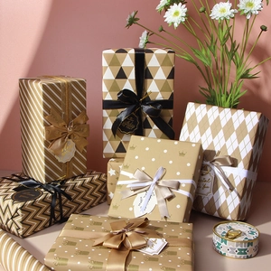 Gift Wrapping Paper Art Paper Geometric Patterns Birthday Valentine Day DIY Minimalist Premium Craft Sheets