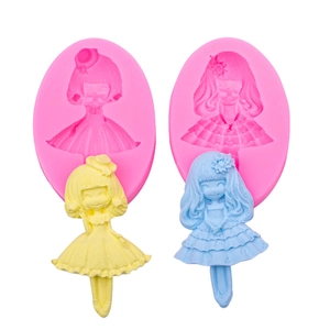 Stampo in silicone ragazza danzante per decorazioni di torte in fondente e cioccolato