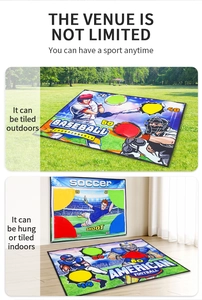 Tapis de jeu cible de sport 3-en-1 pour le football et le baseball en intérieur et extérieur