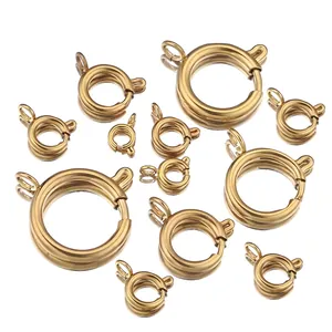 Spring Ring Clasps Stainless Steel Round Jewelry Connectors For DIY Necklace Bracelet Making Findings Professional Supplies