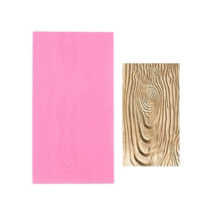 Pink silicone mold for realistic bark texture tree ring patterns on cakes or clay