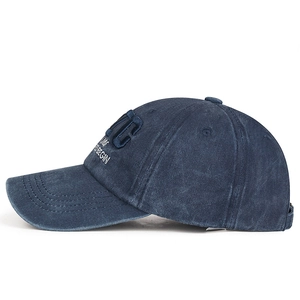 Vintage washed navy baseball cap with NYC 1988 embroidery and a stylish curved brim