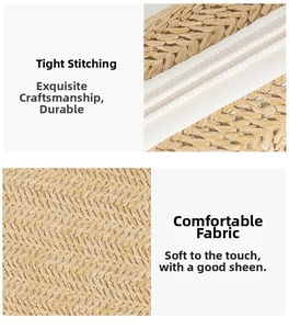 Detail of woven straw handbag showing tight stitching and smooth zipper closure