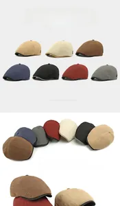 Détail des bérets respirants en mélange coton et lin disponibles en sept couleurs variées