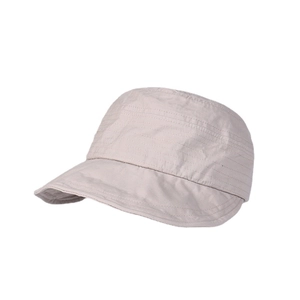 Leichte Militär-Mütze aus gewaschener Baumwolle in Beige für sommerlichen Sonnenschutz