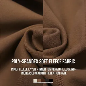 Combinaison thermique en polaire marron avec couche intérieure isolante
