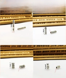 Detailed size and weight specifications for vintage silver spacer beads for DIY jewelry