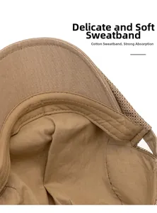 Detail of soft cotton sweatband and breathable mesh lining inside the newsboy cap