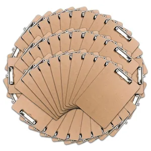 Wooden MDF Clipboard A4 With Low Profile Metal Clip For Office School Exam Writing Hardboard For Students Professionals