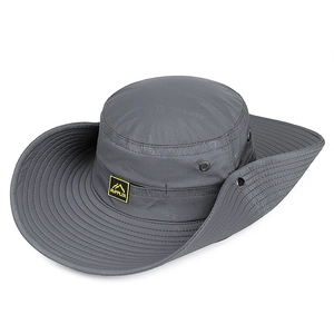 Deep grey wide brim sun hat with mesh vents and Supplex fabric for outdoor adventure