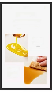 Detail of oil-proof and waterproof cream leather placemat showing easy wipe surface