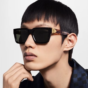 Square Sunglasses Retro Punk Thick Frame Metal Hinge UV400 Protection Fashion Hip Hop Eyewear For Men